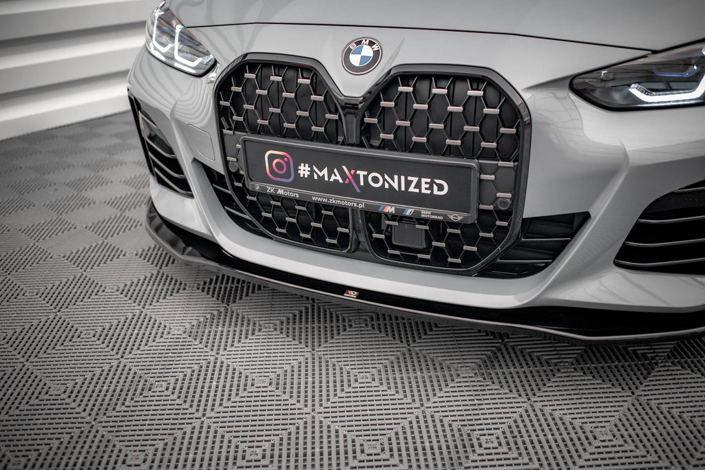 Maxton Design Front Ansatz V.1 für BMW 4er / i4 Gran Coupe M-Paket G26 schwarz Hochglanz