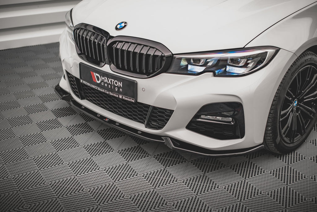 Maxton Design Front Ansatz V.4 für BMW 3er G20 / G21 M-Paket schwarz Hochglanz