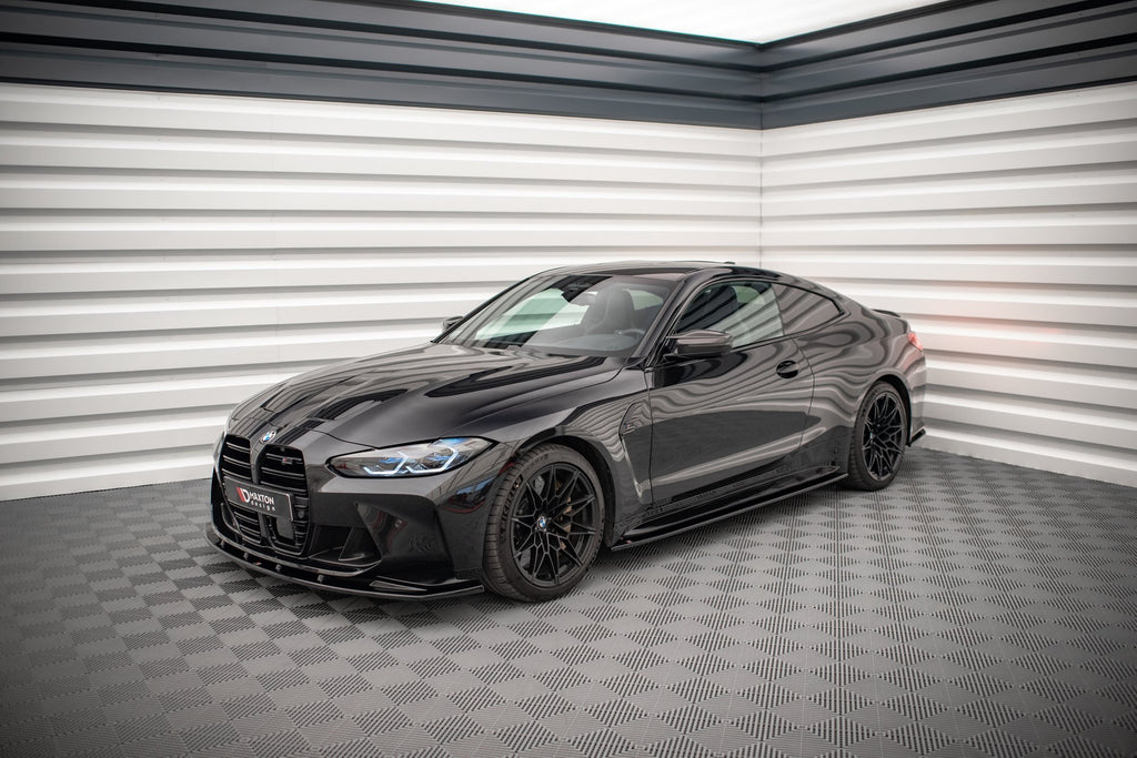 Maxton Design Seitenschweller Ansatz für V.2 für BMW M4 G82 schwarz Hochglanz