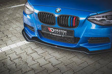 Laden Sie das Bild in den Galerie-Viewer, Maxton Design Robuste Racing Front Ansatz für passend +Flaps für BMW M135i F20 schwarz Hochglanz