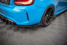 Laden Sie das Bild in den Galerie-Viewer, Maxton Design Street Pro Heck Ansatz Flaps Diffusor +Flaps für BMW M2 F87 schwarz Hochglanz