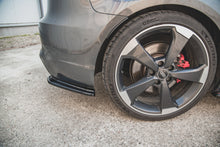 Laden Sie das Bild in den Galerie-Viewer, Maxton Design Heck Ansatz Flaps Diffusor passend für V.1 Audi RS3 8V Sportback schwarz Hochglanz
