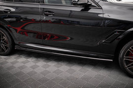 Maxton Design Seitenschweller Ansatz für BMW X6 M F96 / X6 M-Paket G06 schwarz Hochglanz