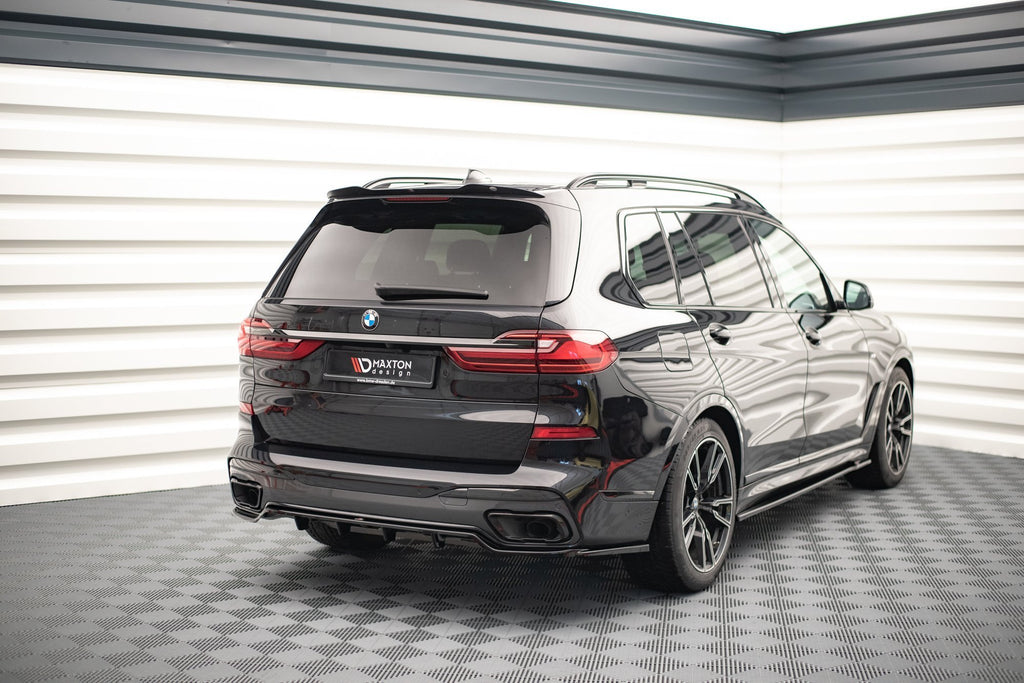 Maxton Design Mittlerer Diffusor Heck Ansatz DTM Look für BMW X7 M G07 schwarz Hochglanz
