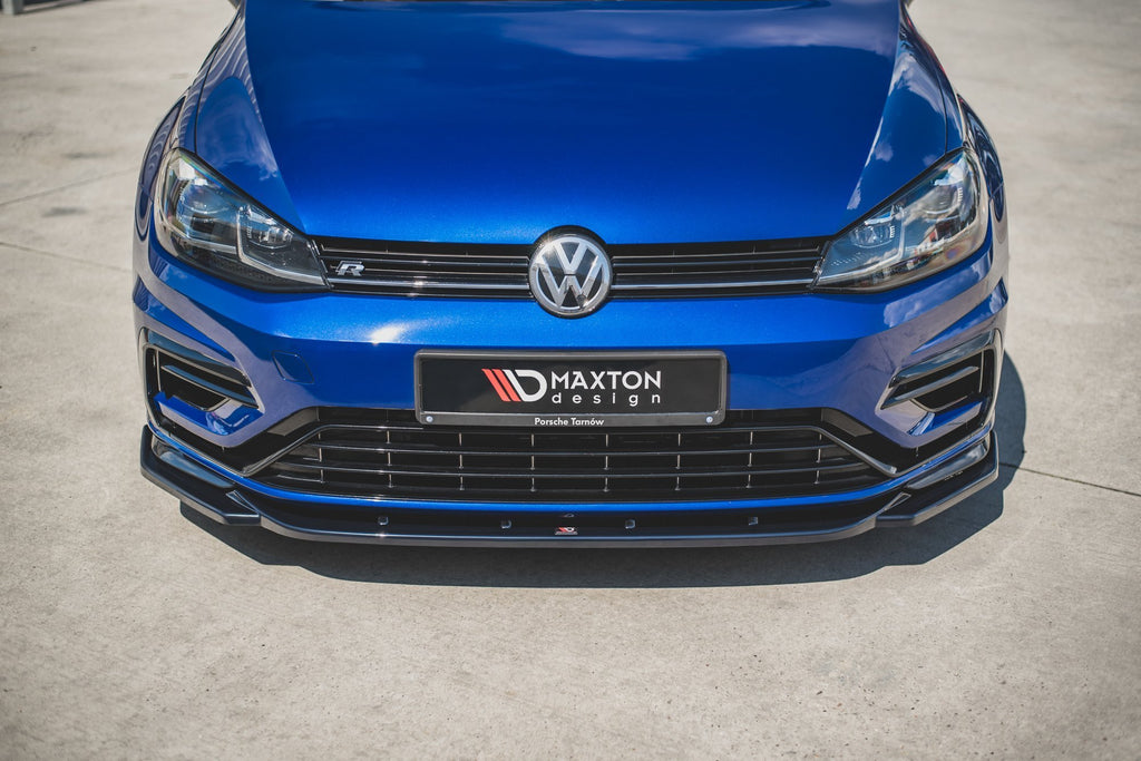 Maxton Design Front Ansatz passend für V.9 VW Golf 7 R Facelift schwarz Hochglanz