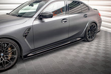 Laden Sie das Bild in den Galerie-Viewer, Maxton Design Seitenschweller Ansatz für V.1 für BMW M3 G80 schwarz Hochglanz