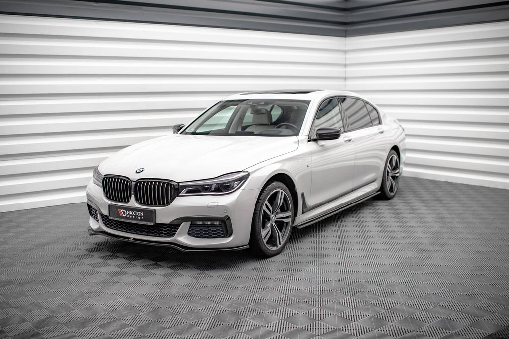 Maxton Design Seitenschweller Ansatz für BMW 7 Lang M-Paket G12 schwarz Hochglanz