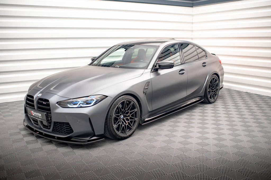 Maxton Design Seitenschweller Ansatz für V.1 für BMW M3 G80 schwarz Hochglanz