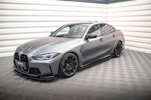 Laden Sie das Bild in den Galerie-Viewer, Maxton Design Seitenschweller Ansatz für V.1 für BMW M3 G80 schwarz Hochglanz