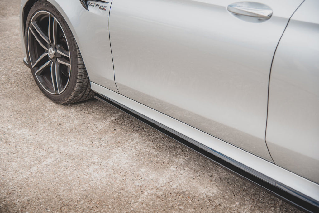 Maxton Design Seitenschweller Ansatz passend für Mercedes-Benz E63 AMG Kombi S213 schwarz Hochglanz