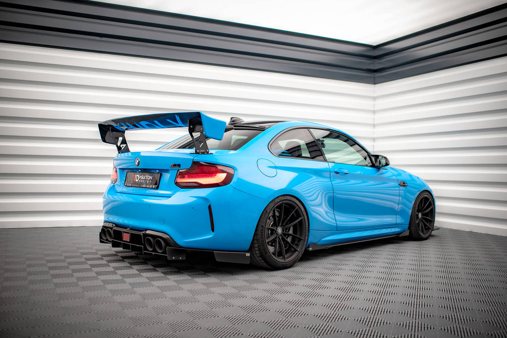 Maxton Design Street Pro Seitenschweller Ansatz für + Flaps BMW M2 F87 schwarz Hochglanz