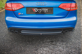 Maxton Design Mittlerer Diffusor Heck Ansatz passend für Audi S4 / A4 S-Line B8 Limousine schwarz Hochglanz