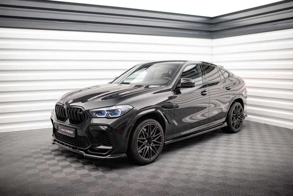 Maxton Design Seitenschweller Ansatz für BMW X6 M F96 / X6 M-Paket G06 schwarz Hochglanz