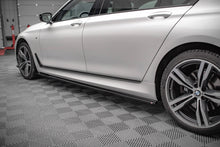 Laden Sie das Bild in den Galerie-Viewer, Maxton Design Seitenschweller Ansatz für BMW 7 Lang M-Paket G12 schwarz Hochglanz
