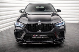 Maxton Design Front Ansatz V.1 für BMW X6 M F96 schwarz Hochglanz