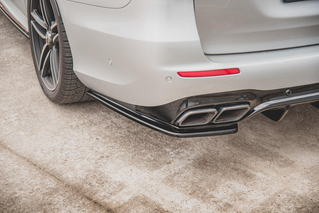 Maxton Design Heck Ansatz Flaps Diffusor passend für Mercedes-Benz E63 AMG Kombi S213 schwarz Hochglanz