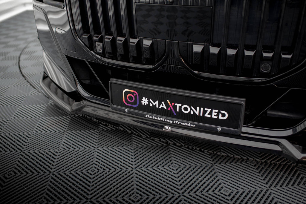 Maxton Design Front Ansatz V.3 für BMW 7 M-Paket / M760e G70 schwarz Hochglanz