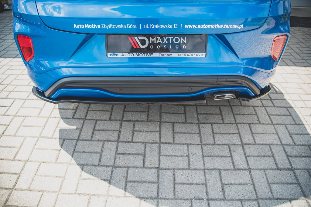 Maxton Design Heck Ansatz Flaps Diffusor passend für passend für Ford Puma ST-Line schwarz Hochglanz