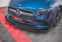 Laden Sie das Bild in den Galerie-Viewer, Maxton Design Front Ansatz passend für V.3 Mercedes A35 AMG W177 schwarz Hochglanz