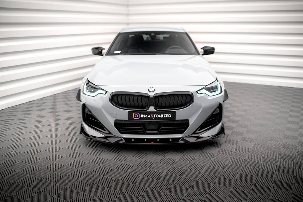 Maxton Design Front Ansatz V.2 +Flaps für BMW 2 Coupe M-Paket / M240i G42