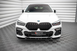 Maxton Design Front Ansatz V.1 für BMW X6 M-Paket G06 schwarz Hochglanz