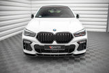 Maxton Design Front Ansatz V.1 für BMW X6 M-Paket G06 schwarz Hochglanz