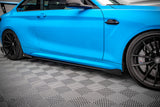 Maxton Design Street Pro Seitenschweller Ansatz für + Flaps BMW M2 F87 schwarz Hochglanz