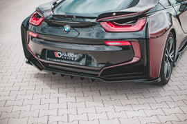 Maxton Design Mittlerer Diffusor Heck Ansatz passend für DTM Look BMW i8 schwarz Hochglanz