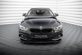Maxton Design Front Ansatz V.1 für BMW 4er Gran Coupe F36 schwarz Hochglanz