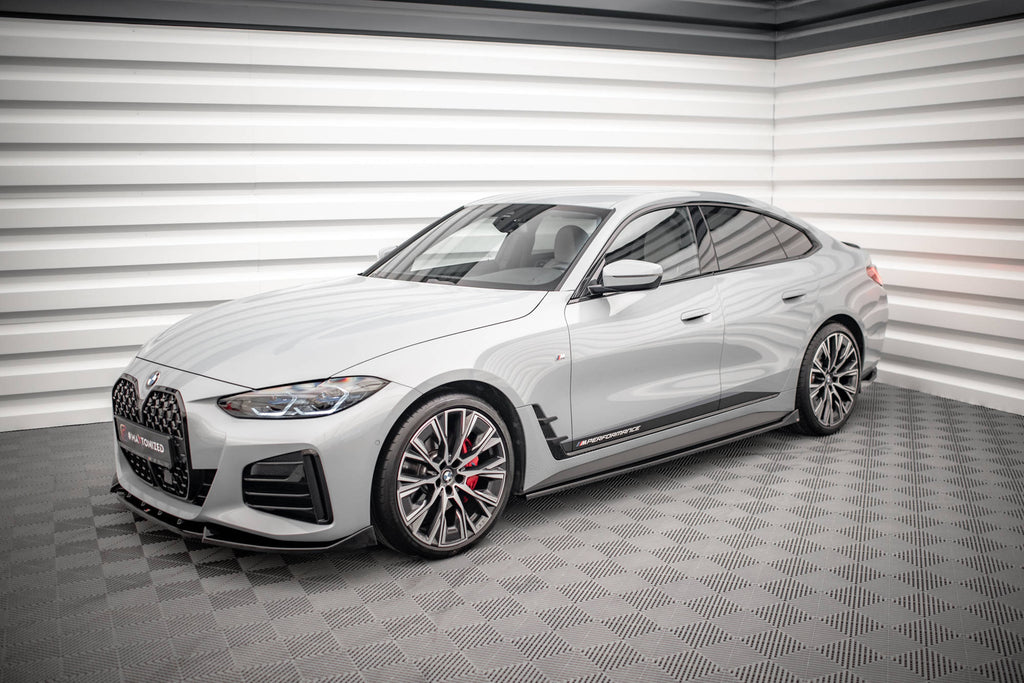 Maxton Design Seitenschweller Ansatz für V.2 für BMW 4er Gran Coupe M-Paket G26 schwarz Hochglanz