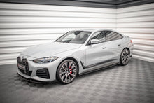Laden Sie das Bild in den Galerie-Viewer, Maxton Design Seitenschweller Ansatz für V.2 für BMW 4er Gran Coupe M-Paket G26 schwarz Hochglanz