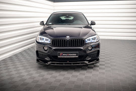 Maxton Design Front Ansatz V.3 für BMW X6 M-Paket F16 schwarz Hochglanz