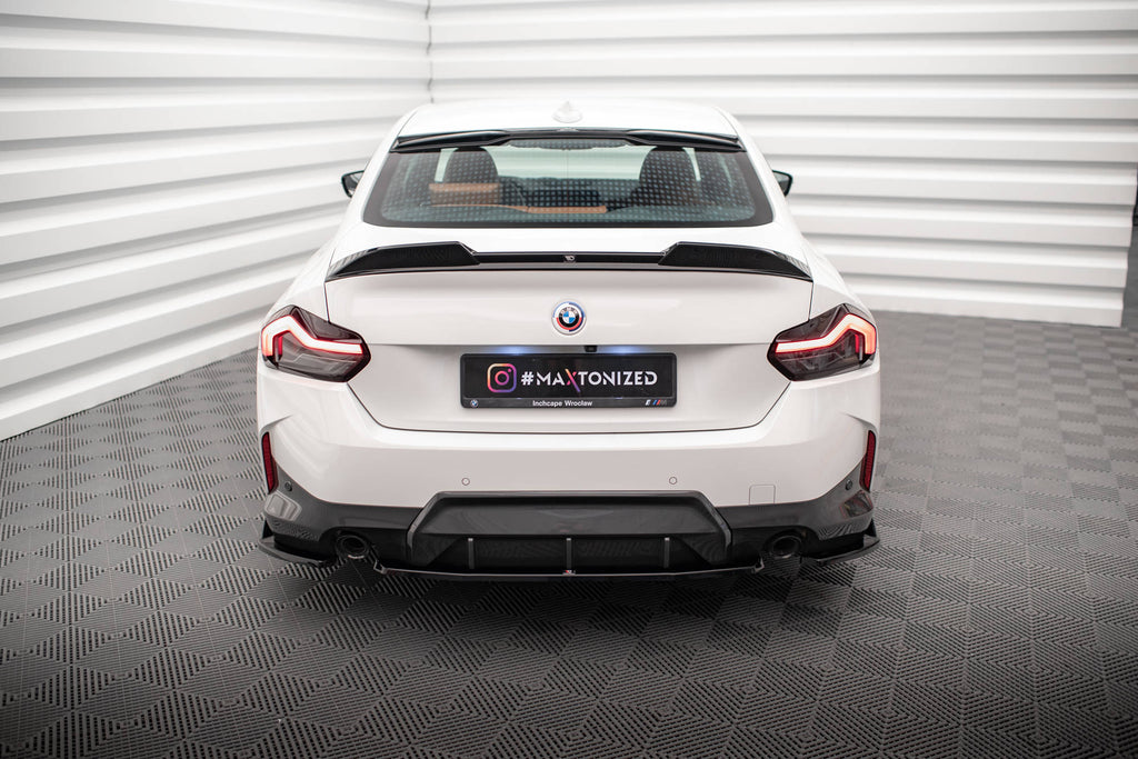 Maxton Design Mittlerer Diffusor Heck Ansatz für BMW 2 Coupe M-Paket G42 schwarz Hochglanz