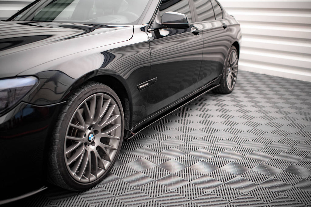 Maxton Design Seitenschweller Ansatz für BMW 7 M-Paket F01 schwarz Hochglanz