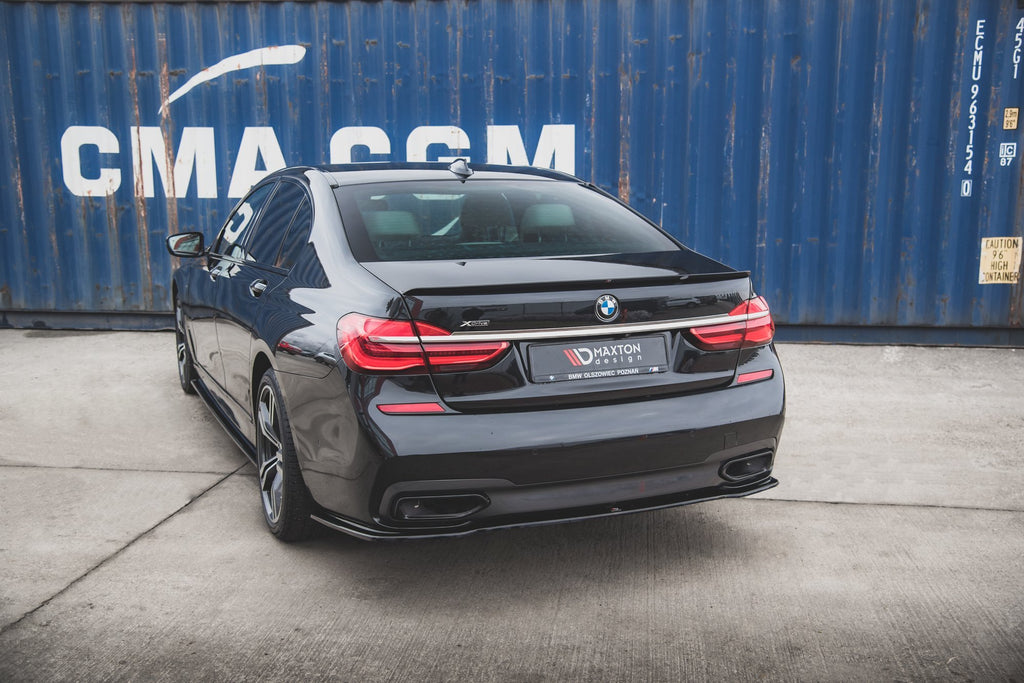Maxton Design Mittlerer Diffusor Heck Ansatz für BMW 7 M-Paket G11 schwarz Hochglanz