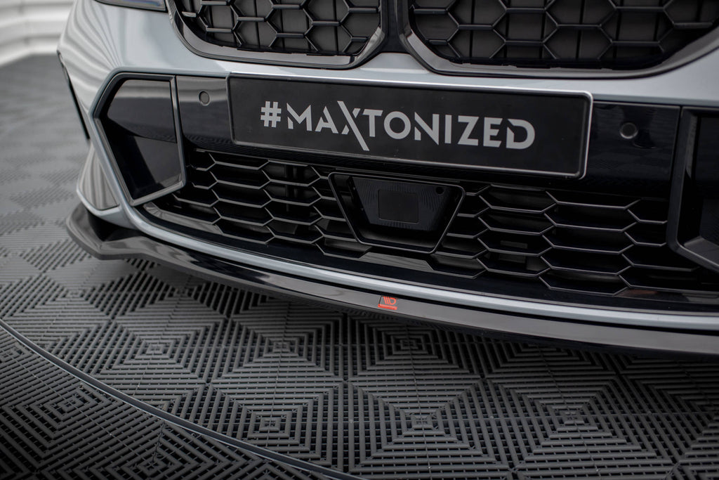 Maxton Design Front Ansatz V.2 für BMW 3er M340i / M-Paket G20 / G21 Facelift schwarz Hochglanz