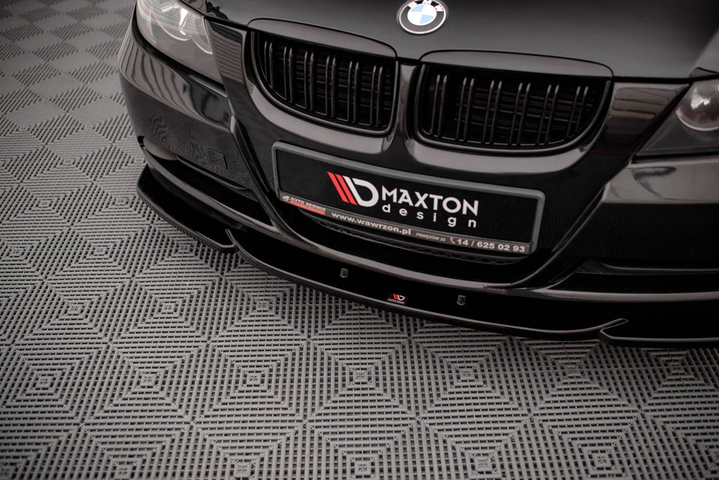 Maxton Design Front Ansatz V.2 für BMW 3er E90 schwarz Hochglanz