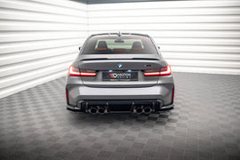 Maxton Design Heck Ansatz Flaps Diffusor V.1 für BMW M3 G80 schwarz Hochglanz
