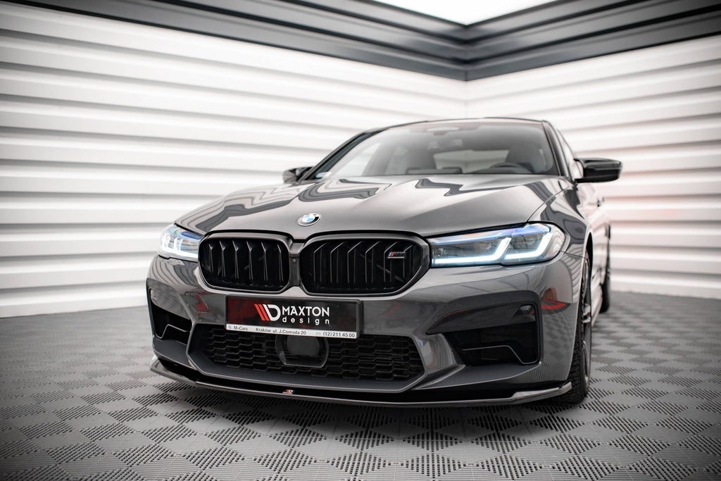 Maxton Design Front Ansatz V.3 für BMW M5 F90 Facelift schwarz Hochglanz