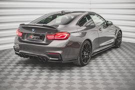 Maxton Design Heck Ansatz Flaps Diffusor V.3 für BMW M4 F82 schwarz Hochglanz
