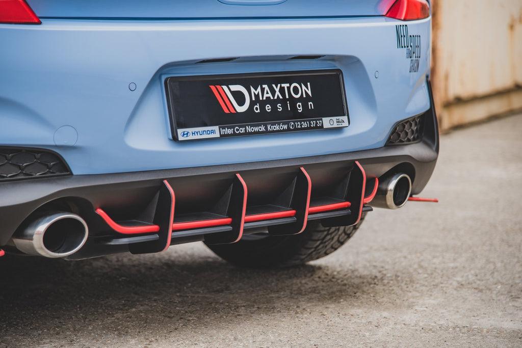 Maxton Design Robuste Racing Heckschürze passend für V.1 Hyundai I30 N Mk3 Hatchback