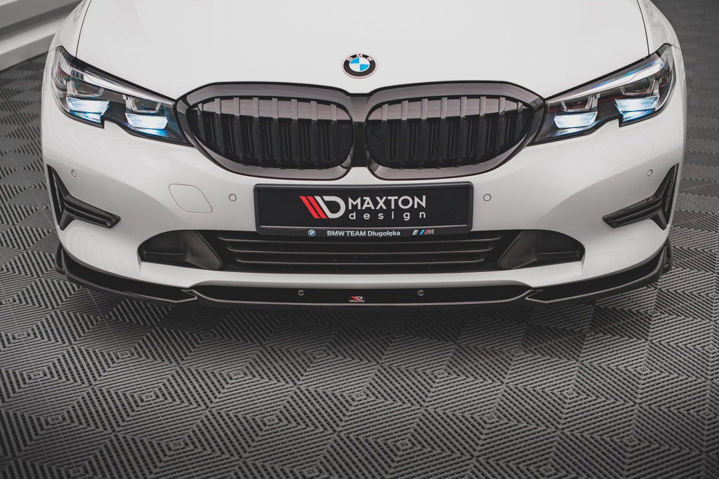 Maxton Design Front Ansatz V.2 für BMW 3er G20 / G21 schwarz Hochglanz