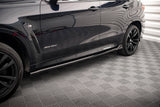 Maxton Design Seitenschweller Ansatz für V.2 für BMW X6 M-Paket F16 schwarz Hochglanz