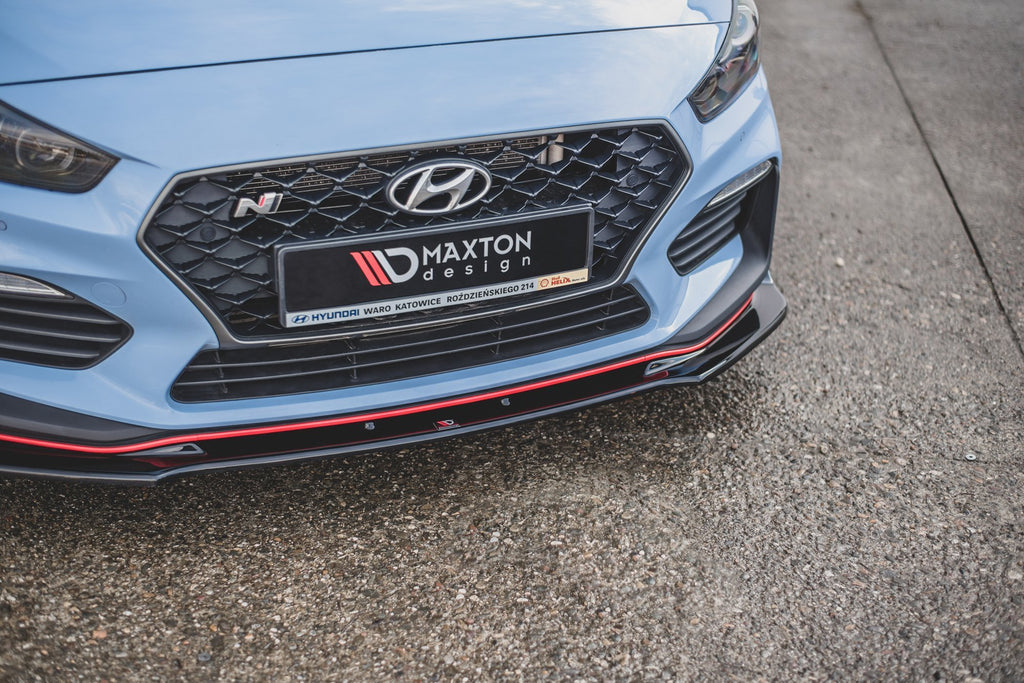 Maxton Design Front Ansatz passend für V.3 Hyundai I30 N Mk3 Hatchback/ Fastback schwarz Hochglanz