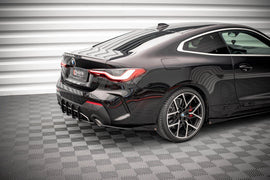 Maxton Design Street Pro Heck Ansatz Flaps Diffusor +Flaps für BMW 4er M-Paket G22 schwarz Hochglanz