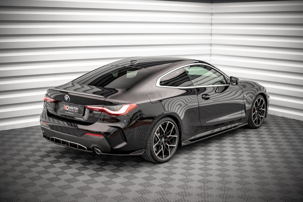 Maxton Design Heck Ansatz Flaps Diffusor V.2 für BMW 4er M-Paket G22 schwarz Hochglanz