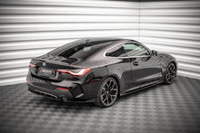 Laden Sie das Bild in den Galerie-Viewer, Maxton Design Heck Ansatz Flaps Diffusor V.2 für BMW 4er M-Paket G22 schwarz Hochglanz