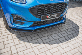 Maxton Design Front Ansatz passend für Ford Puma ST-Line schwarz Hochglanz