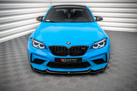 Maxton Design Front Ansatz V.1 für BMW M2 Competition F87 schwarz Hochglanz