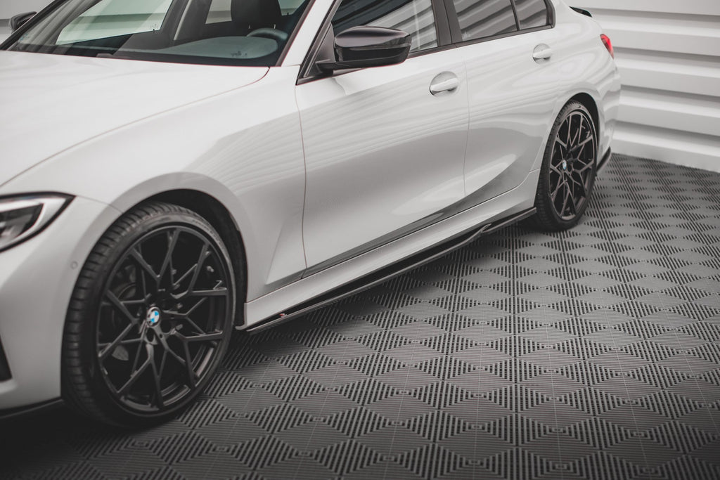 Maxton Design Seitenschweller Ansatz für BMW 3er G20 / G21 schwarz Hochglanz